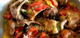 Coniglio con peperoni